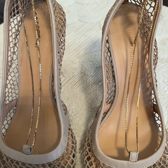 BOTTEGA VENETA Stretch Mesh Chain Detail Pumps - Picture 3 of 12